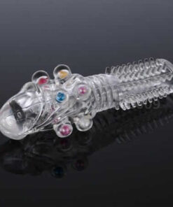 Male Cock Rings Penis Extension With Colourful Beads BRCPS-013