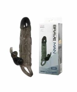 Brave Man Penis Sleeve with Multi-Speed Bullet Vibrator With Ball BRCPS-017