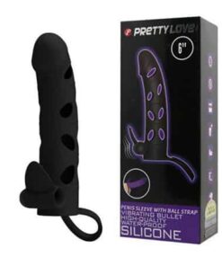 Pretty Love Penis Sleeve With Vibration (6 inch) BRCPS-019